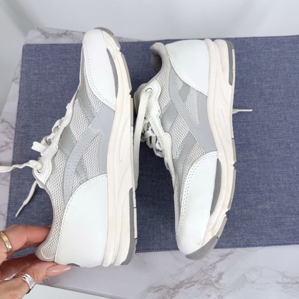 SAS Tour Mesh Women's 9.5M Walking Shoes White Silver Lace Up Comfort Leather - Picture 10 of 10